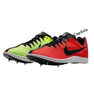 Size 10 Nike Zoom Rival Distance DC8725-601 Red‎ Volt Running Spikes Shoes Men's